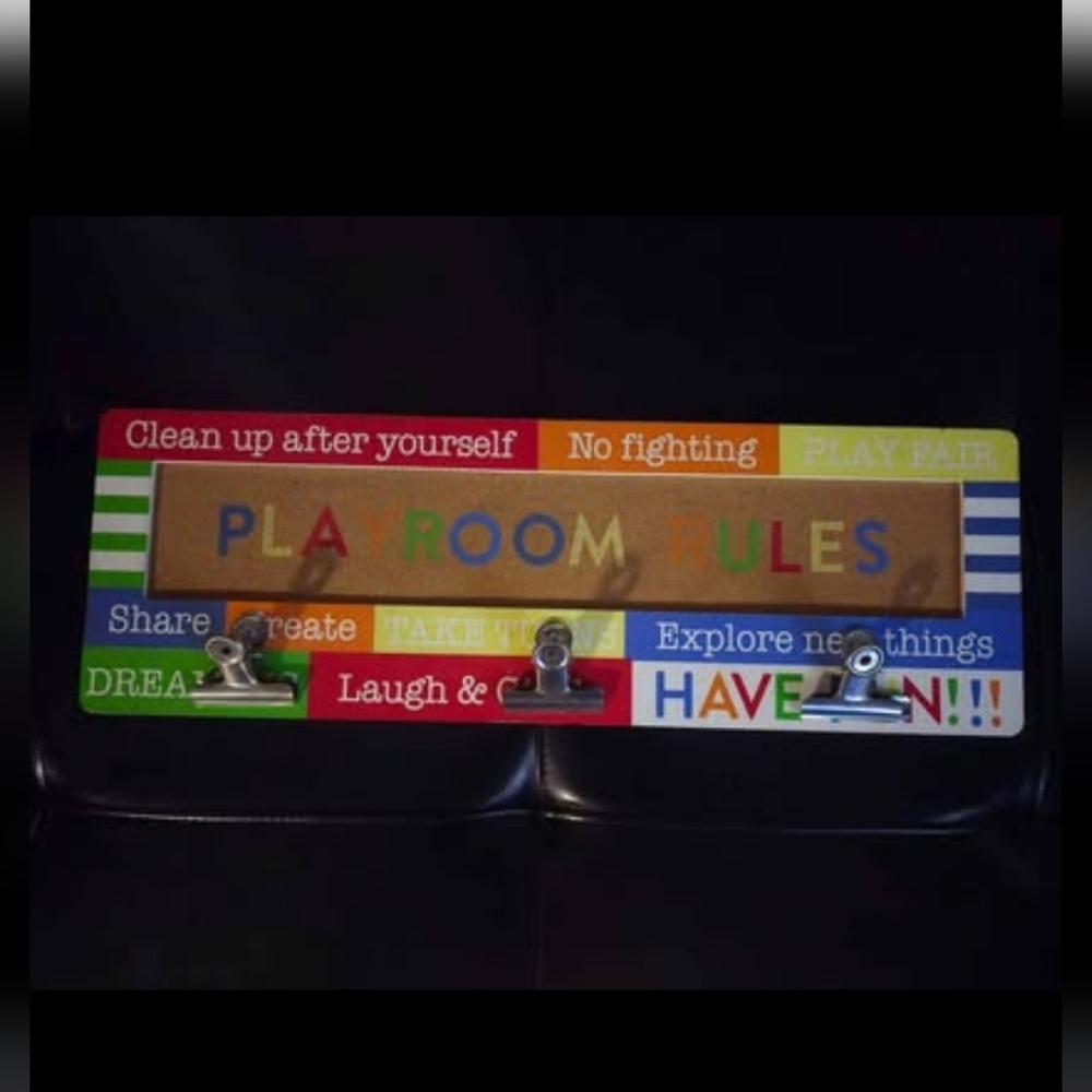 Play Room Rules Wall Sign